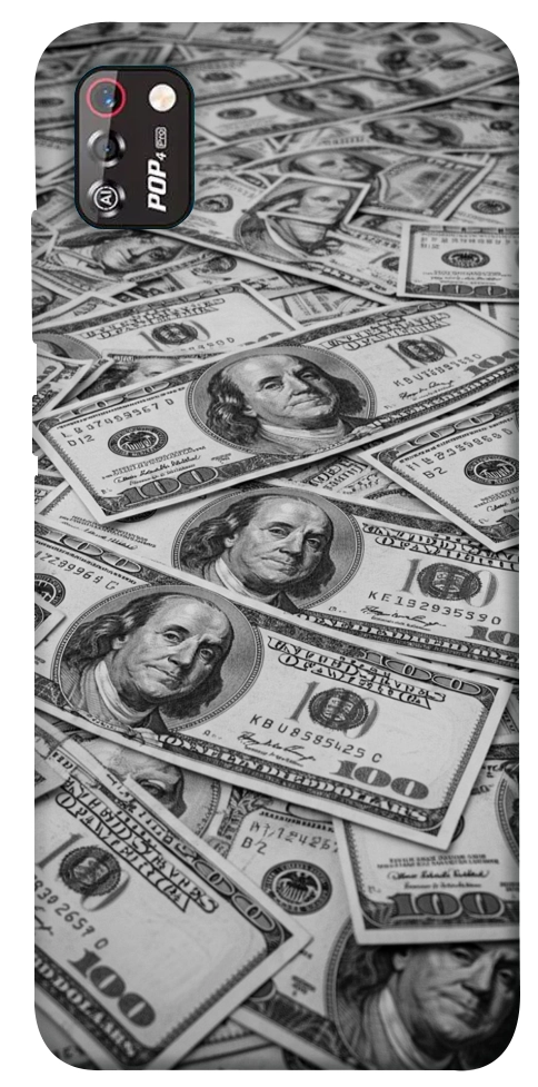 Чехол Dollars background для TECNO POP 4 Pro