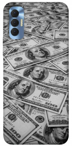 Чехол Dollars background для TECNO Spark 8P
