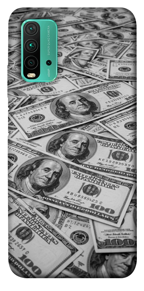 Чехол Dollars background для Xiaomi Redmi Note 9 4G