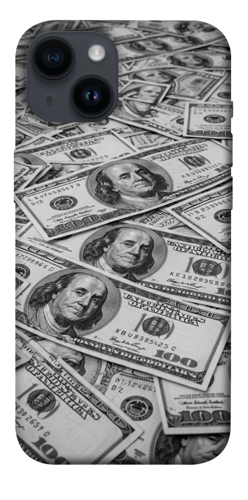 Чехол Dollars background для iPhone 14