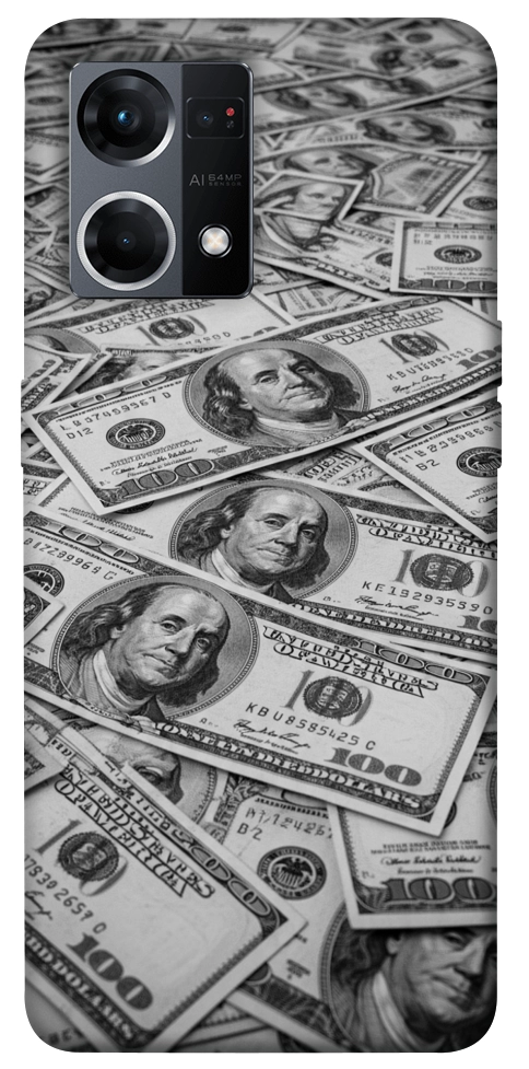 Чехол Dollars background для Oppo Reno 7 4G