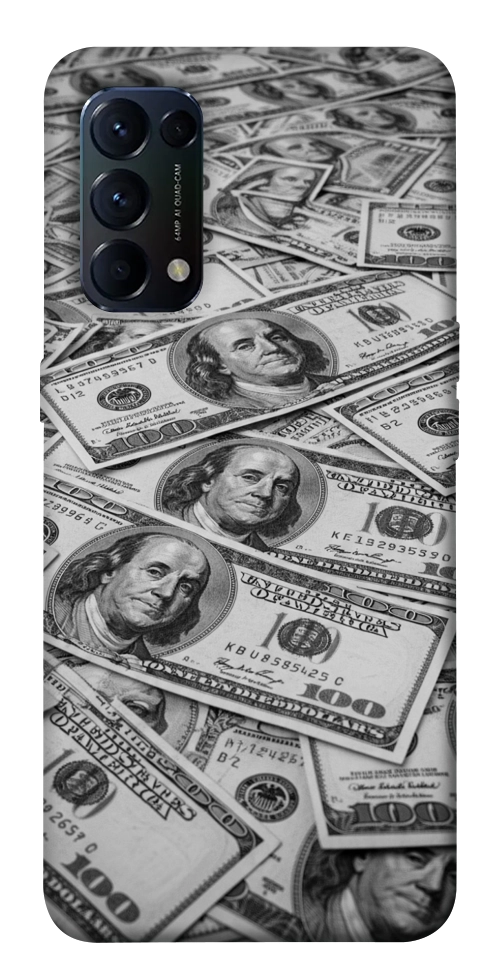 Чехол Dollars background для Oppo Reno 5 4G