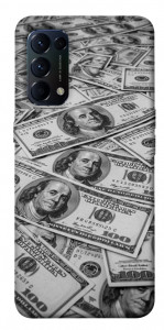 Чехол Dollars background для Oppo Reno 5 4G