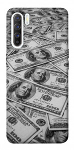 Чехол Dollars background для Oppo Reno 3