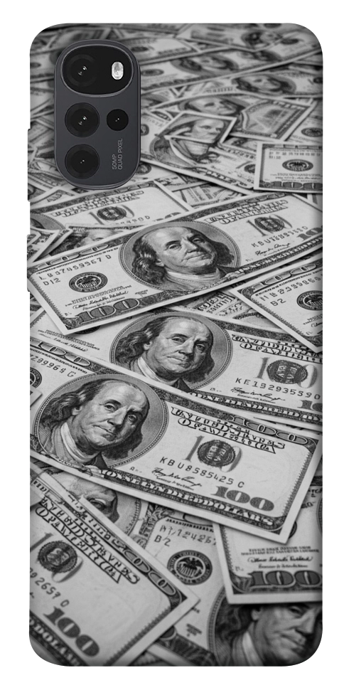 Чехол Dollars background для Motorola Moto G22