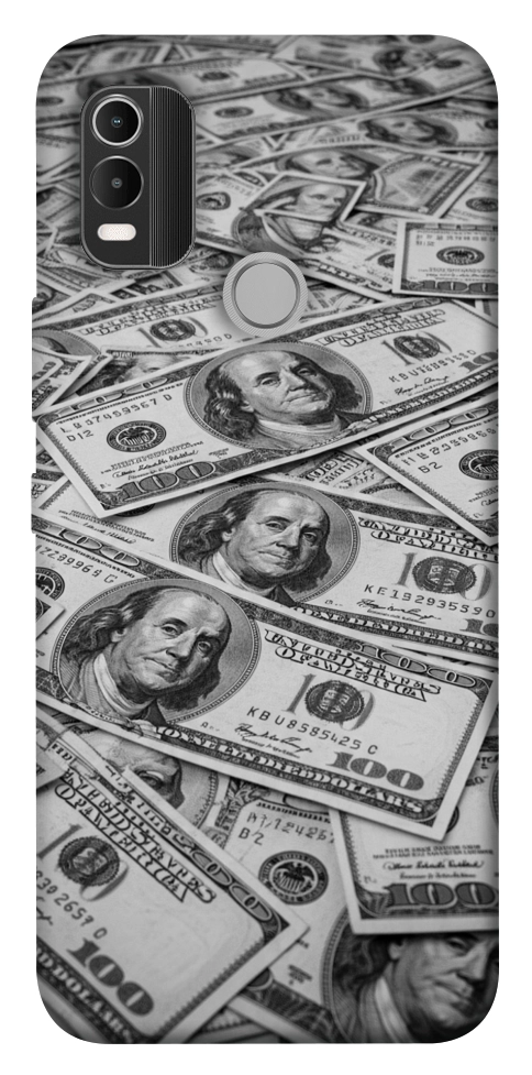 Чехол Dollars background для Nokia C21 Plus