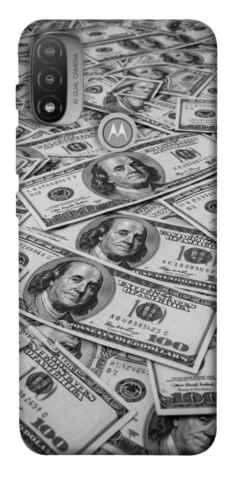 Чехол Dollars background для Motorola Moto E20