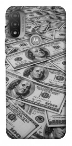 Чехол Dollars background для Motorola Moto E20