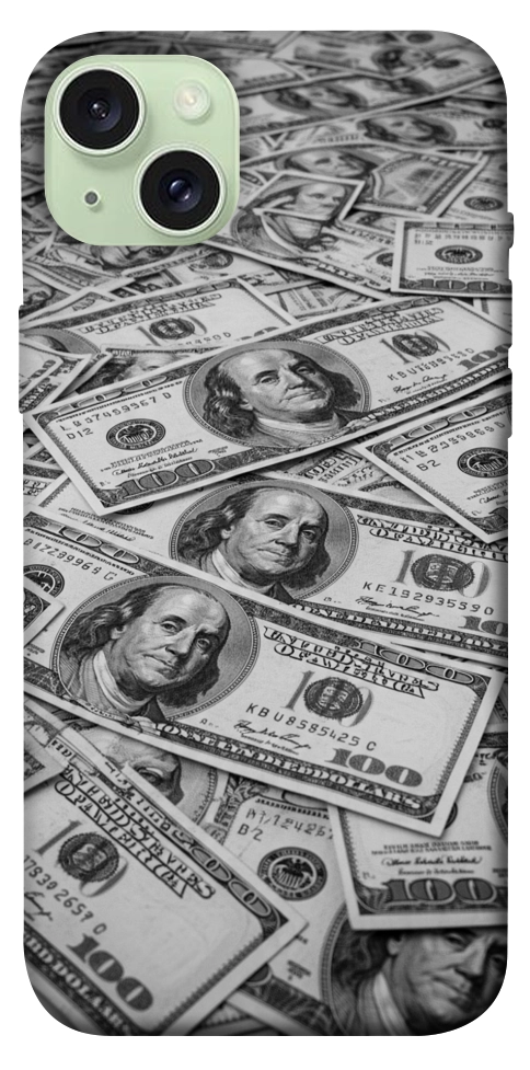Чехол Dollars background для iPhone 15 Plus