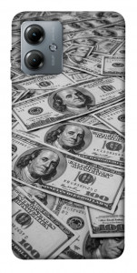 Чехол Dollars background для Motorola Moto G14