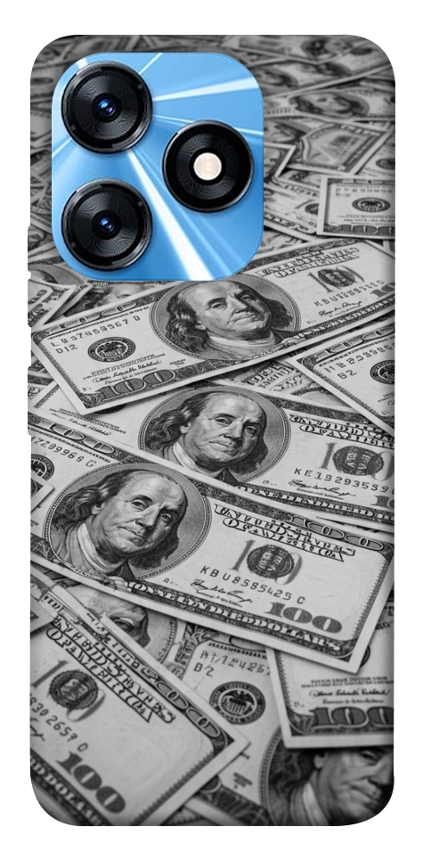 Чехол Dollars background для TECNO Spark 10