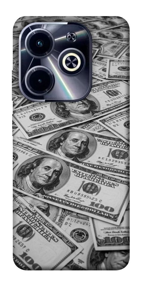 Чехол Dollars background для Infinix Hot 40i