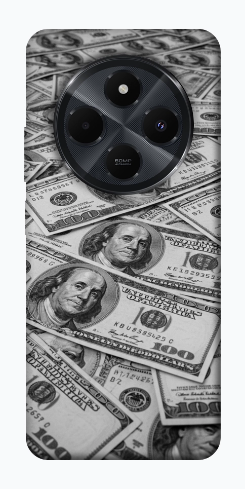 Чохол Dollars background для Xiaomi Redmi 14C