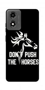 Чехол Dont push the horses для Motorola Moto E14