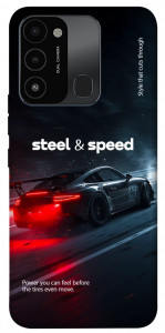 Чехол Black and red care для TECNO Spark 8C