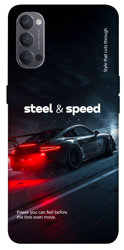 Чехол Black and red care для Oppo Reno 4
