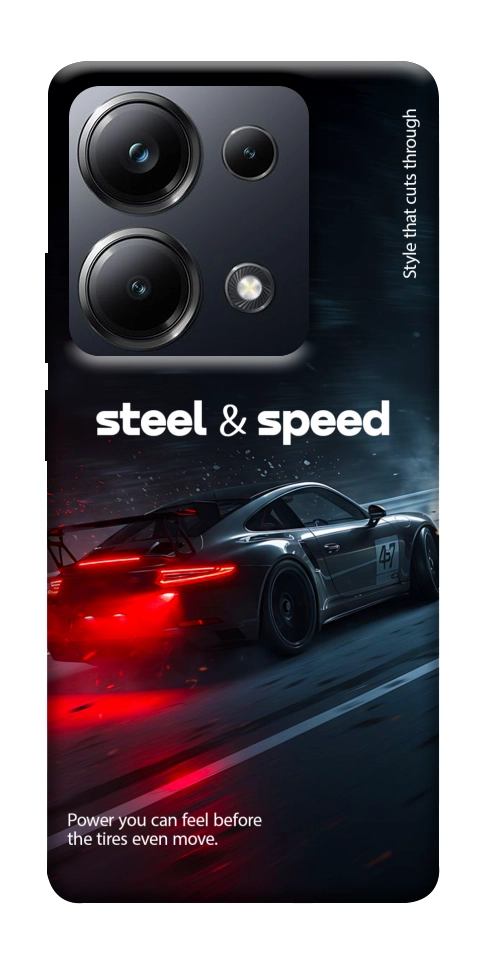 Чехол Black and red care для Xiaomi Poco M6
