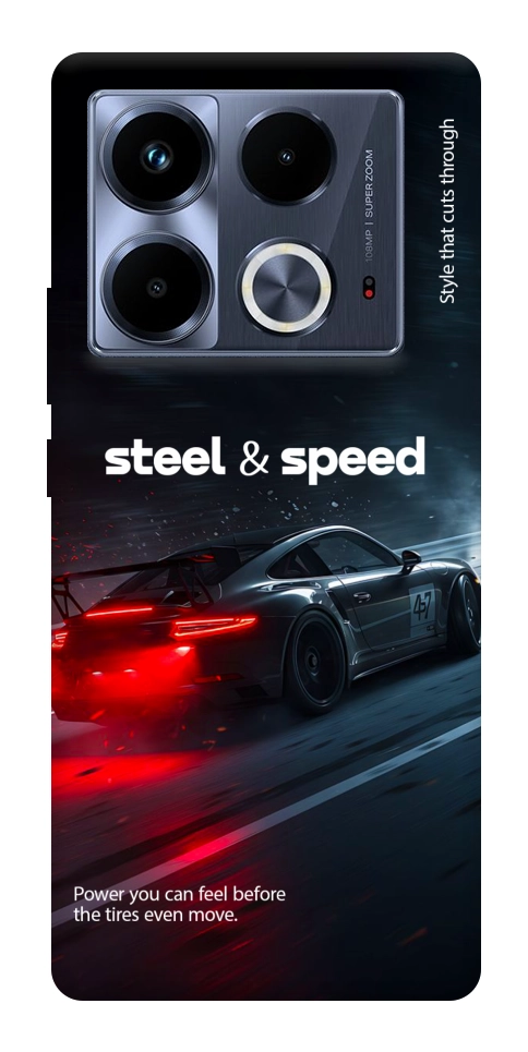 Чехол Black and red care для Infinix Note 40 4G
