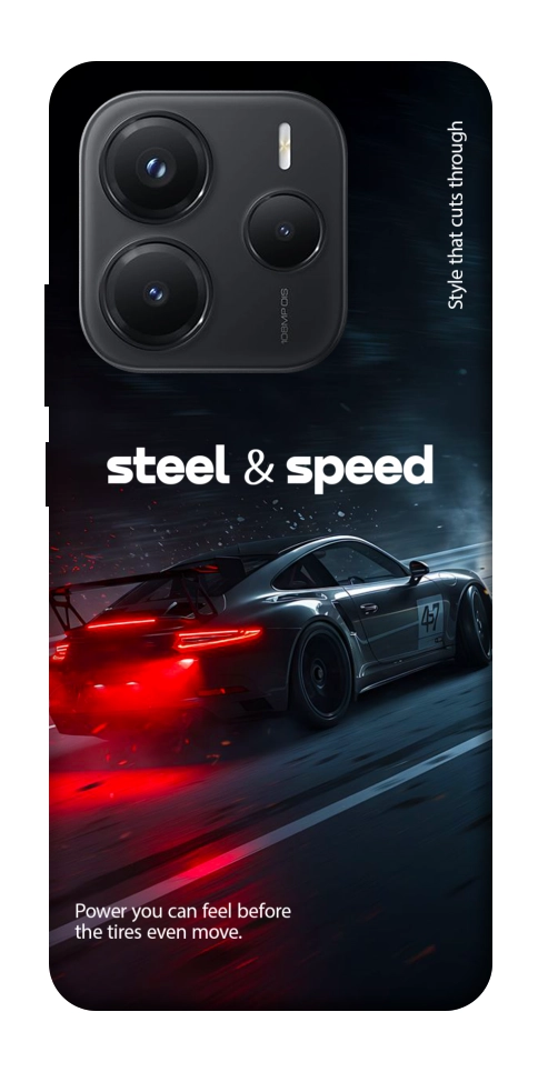 Чехол Black and red care для Xiaomi Redmi Note 14 5G