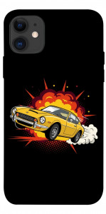 Чехол Retro comics car black для iPhone 11