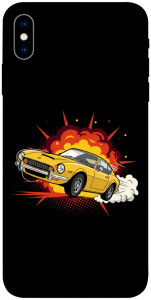 Чехол Retro comics car black для iPhone X