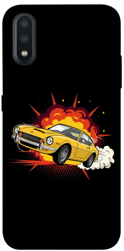 Чехол Retro comics car black для Galaxy A01