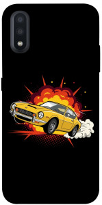 Чехол Retro comics car black для Galaxy A01