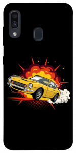 Чехол Retro comics car black для Samsung Galaxy A20 A205F