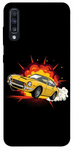 Чехол Retro comics car black для Galaxy A70 (2019)