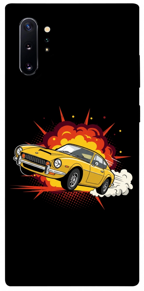 Чехол Retro comics car black для Galaxy Note 10+ (2019)