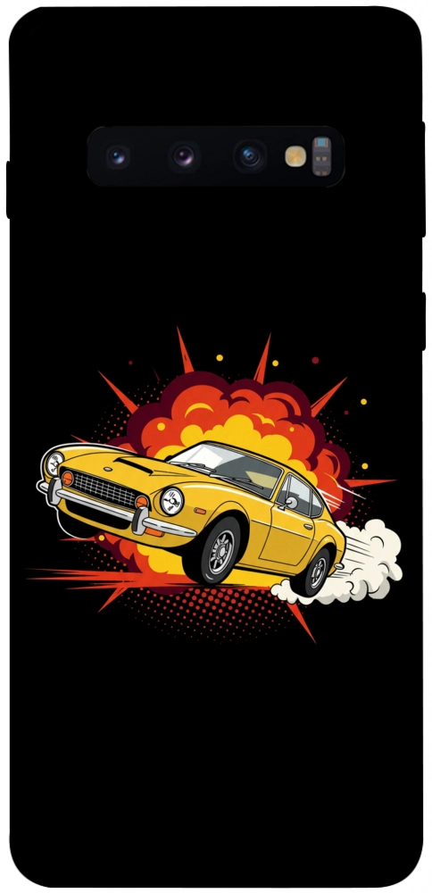 Чохол Retro comics car black для Galaxy S10 (2019)