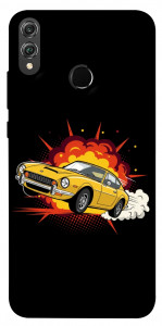 Чехол Retro comics car black для Huawei Honor 8X