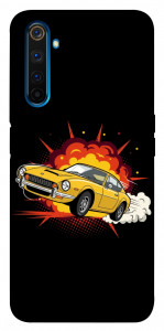 Чохол Retro comics car black для Realme 6 Pro