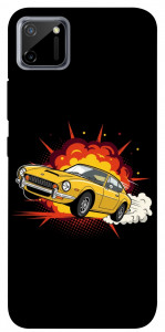 Чехол Retro comics car black для Realme C11