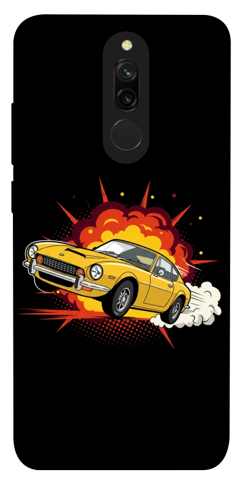 Чохол Retro comics car black для Xiaomi Redmi 8