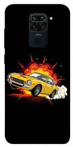 Чехол Retro comics car black для Xiaomi Redmi Note 9