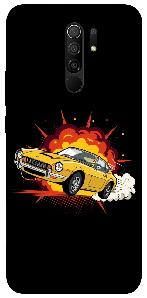 Чохол Retro comics car black для Xiaomi Redmi 9