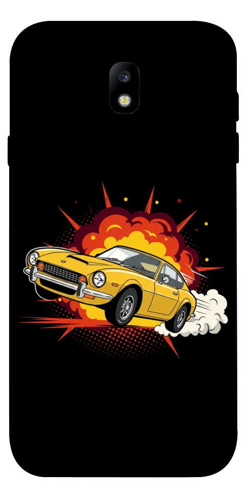 Чохол Retro comics car black для Galaxy J7 (2017)