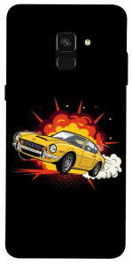 Чохол Retro comics car black для Galaxy A8 (2018)