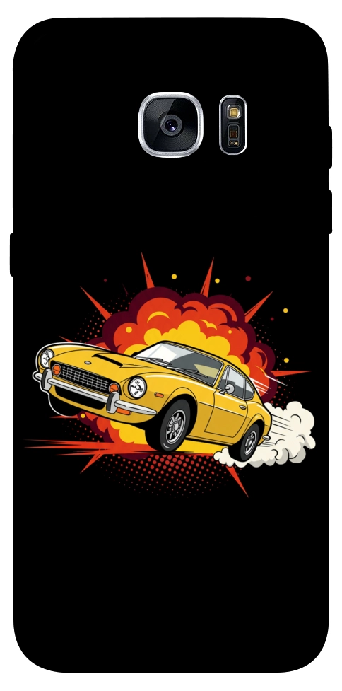 Чохол Retro comics car black для Galaxy S7 Edge