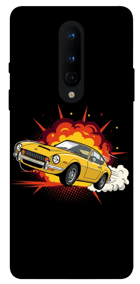 Чохол Retro comics car black для OnePlus 8