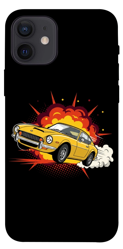 Чохол Retro comics car black для iPhone 12