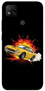 Чехол Retro comics car black для Xiaomi Redmi 9C