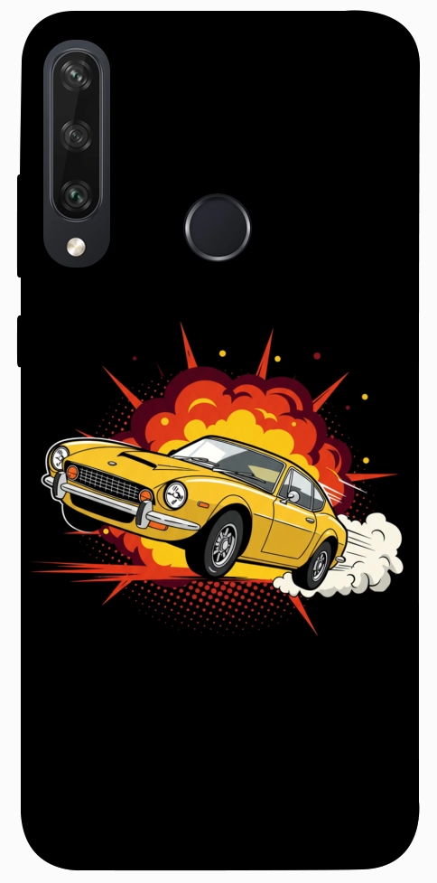 Чохол Retro comics car black для Huawei Y6p