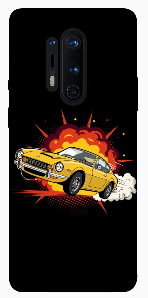 Чехол Retro comics car black для OnePlus 8 Pro