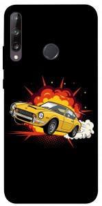 Чохол Retro comics car black для Huawei P40 Lite E