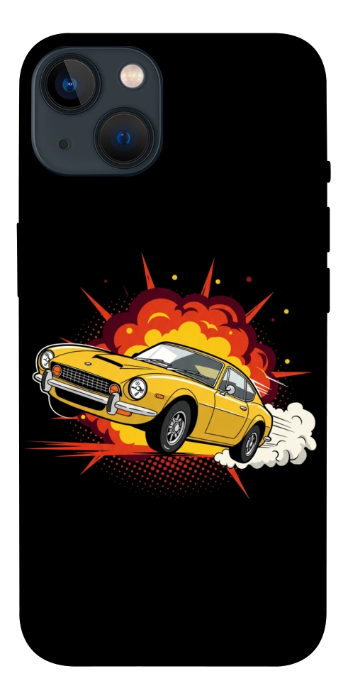 Чехол Retro comics car black для iPhone 13