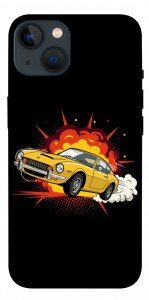 Чехол Retro comics car black для iPhone 13