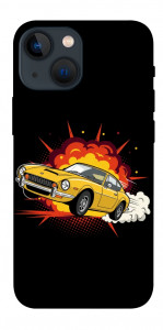 Чохол Retro comics car black для iPhone 13 mini