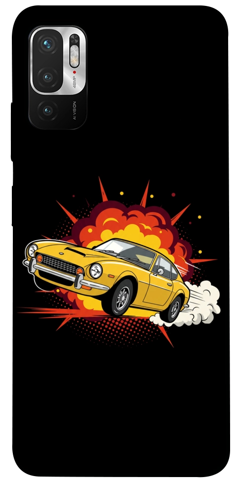 Чохол Retro comics car black для Xiaomi Redmi Note 10 5G